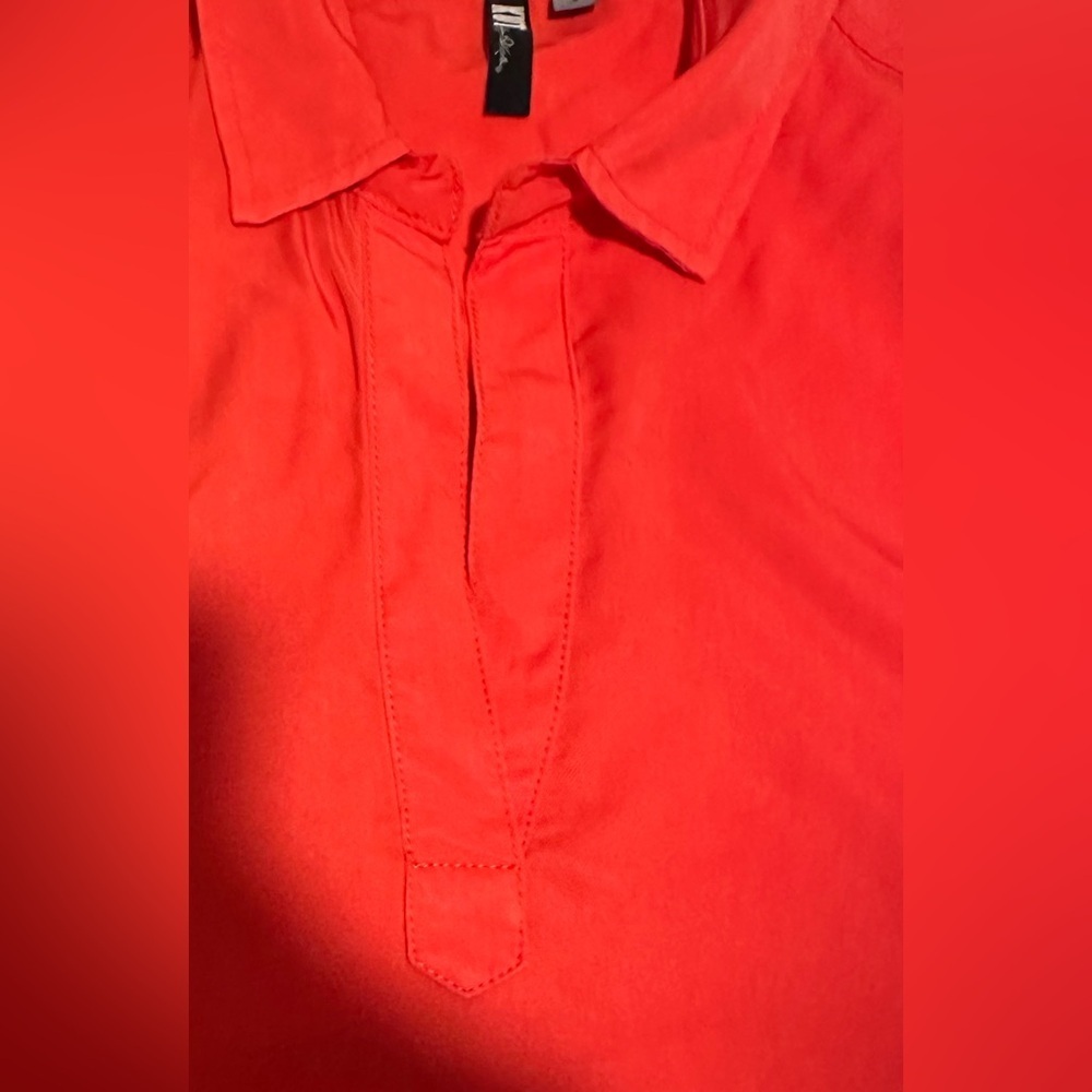 Kut from the Kloth Vibrant Red V Neck Dress - Picture 6 of 16